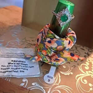 Bomb Party Green Agate Earrings.